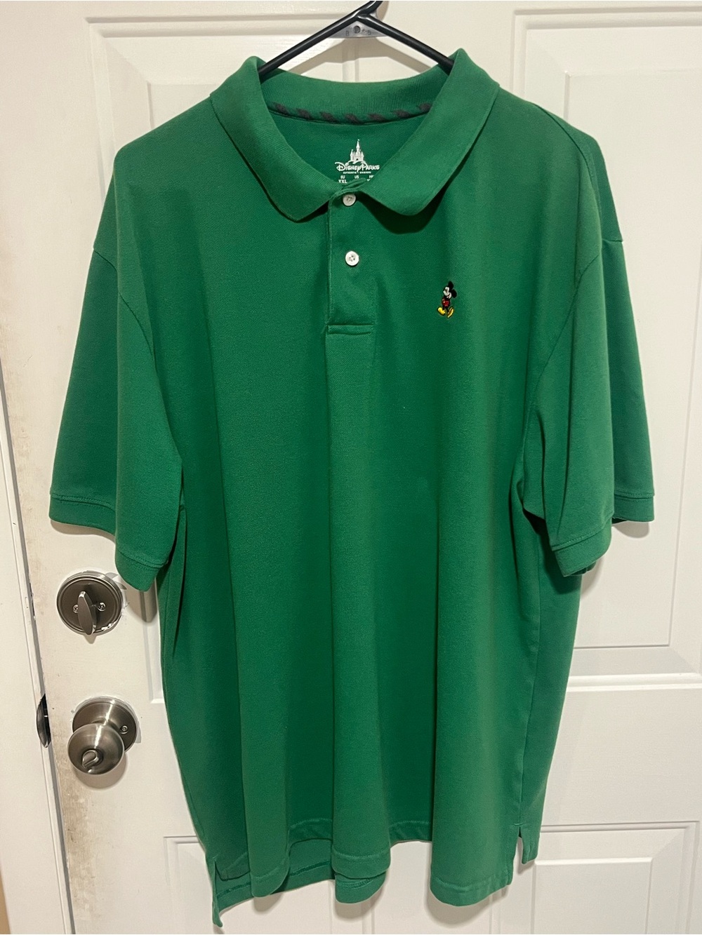 Disney Parks Polo Shirt - S/S - Green - Mens Size XL - Mickey Mouse